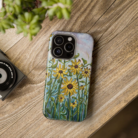 Floral Impact-Resistant Phone Case | Sunflower Design