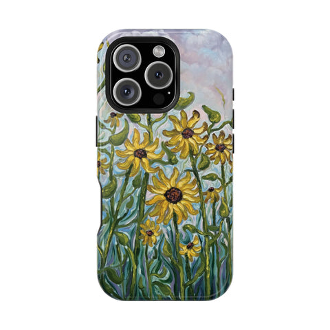 Floral Impact-Resistant Phone Case | Sunflower Design