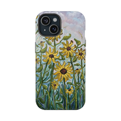 Floral Impact-Resistant Phone Case | Sunflower Design