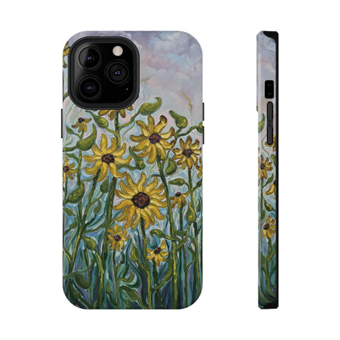 Floral Impact-Resistant Phone Case | Sunflower Design