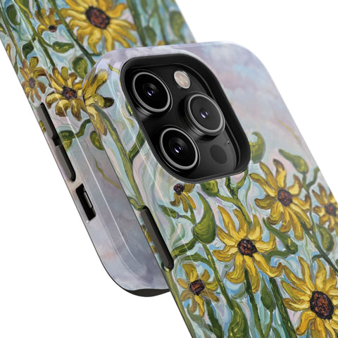 Floral Impact-Resistant Phone Case | Sunflower Design