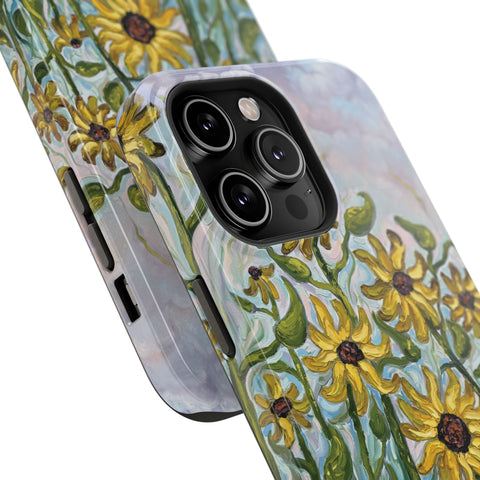 Floral Impact-Resistant Phone Case | Sunflower Design