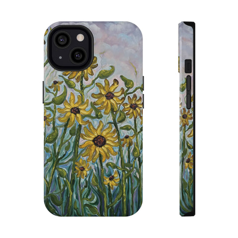 Floral Impact-Resistant Phone Case | Sunflower Design