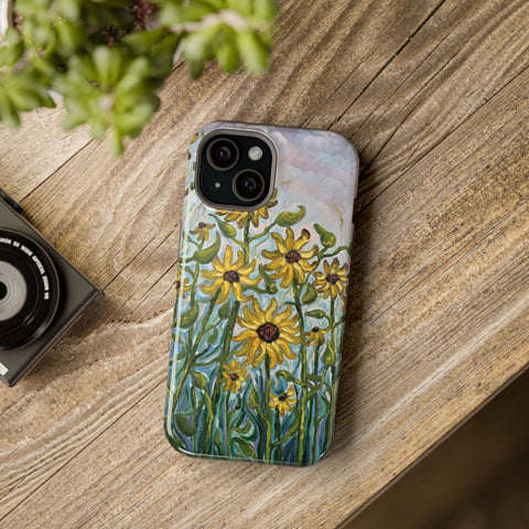 Floral Impact-Resistant Phone Case | Sunflower Design