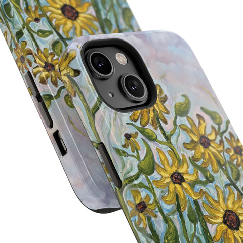 Floral Impact-Resistant Phone Case | Sunflower Design