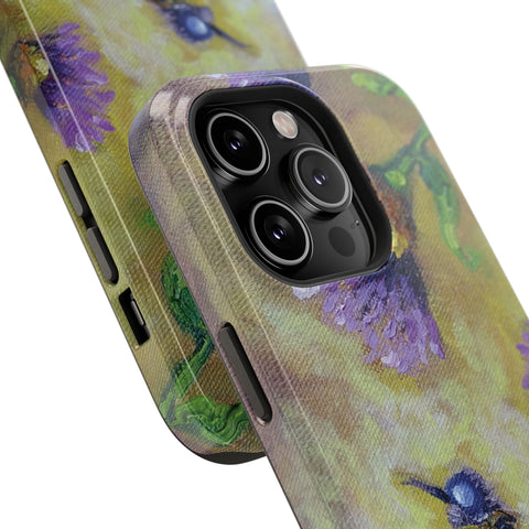 Floral Impact-Resistant Phone Case Bumble Bee Design