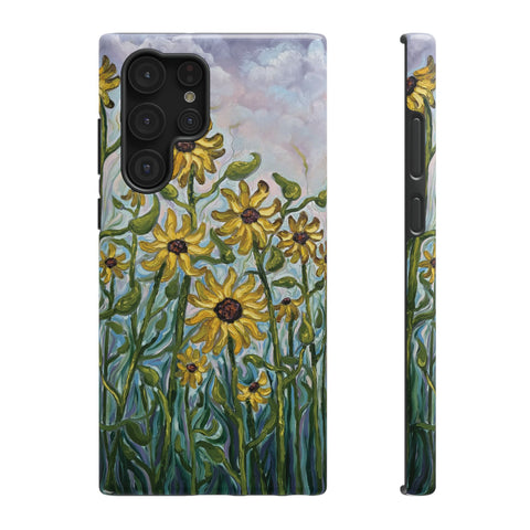 Floral Impact-Resistant Phone Case | Sunflower Design