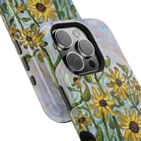 Floral Impact-Resistant Phone Case | Sunflower Design