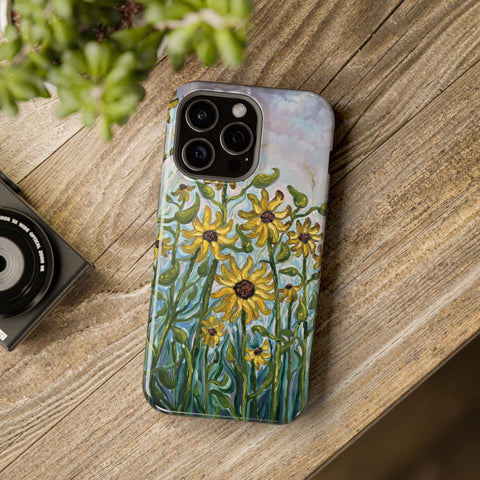 Floral Impact-Resistant Phone Case | Sunflower Design