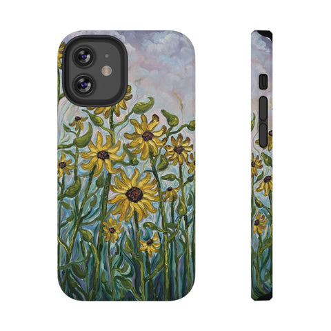Floral Impact-Resistant Phone Case | Sunflower Design