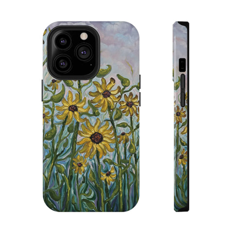 Floral Impact-Resistant Phone Case | Sunflower Design