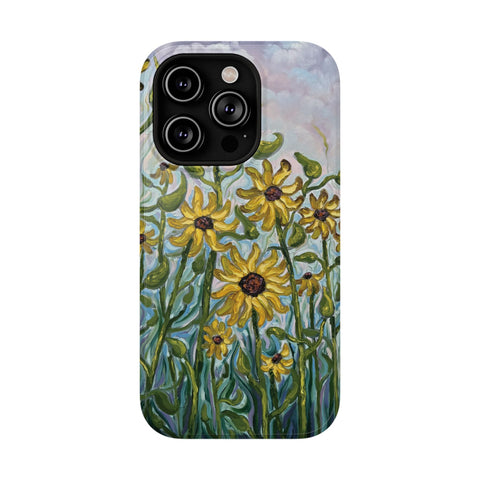Floral Impact-Resistant Phone Case | Sunflower Design
