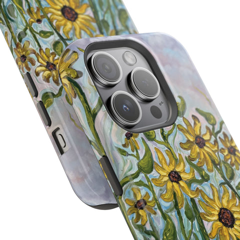 Floral Impact-Resistant Phone Case | Sunflower Design