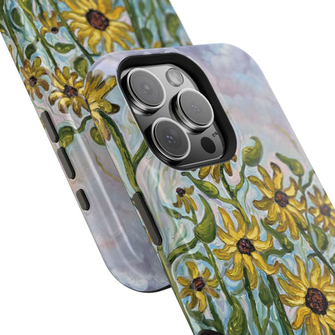 Floral Impact-Resistant Phone Case | Sunflower Design