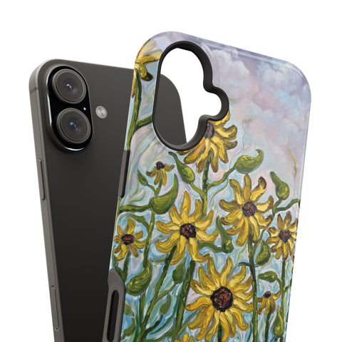 Floral Impact-Resistant Phone Case | Sunflower Design