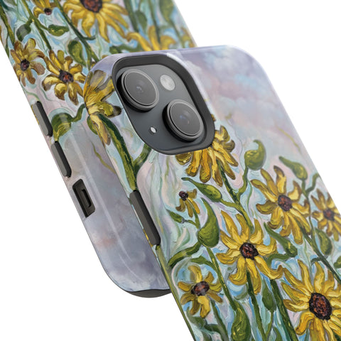 Floral Impact-Resistant Phone Case | Sunflower Design