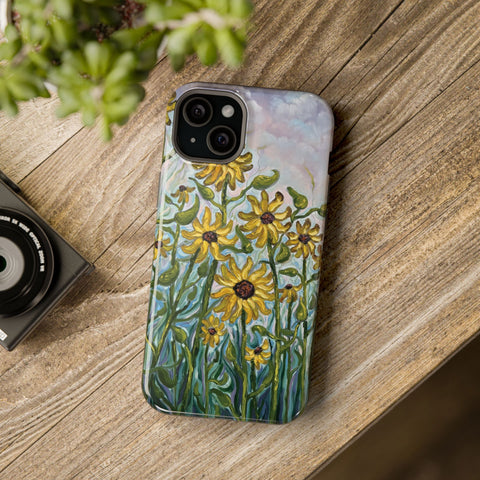 Floral Impact-Resistant Phone Case | Sunflower Design