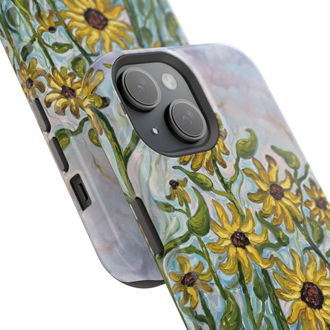 Floral Impact-Resistant Phone Case | Sunflower Design