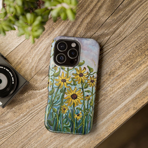 Floral Impact-Resistant Phone Case | Sunflower Design