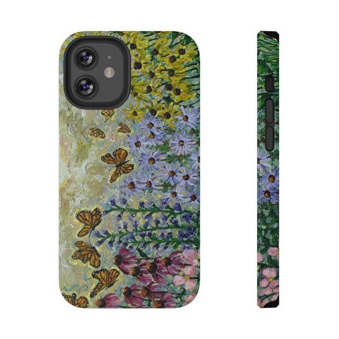 Floral Impact-Resistant Phone Case | Butterfly Design