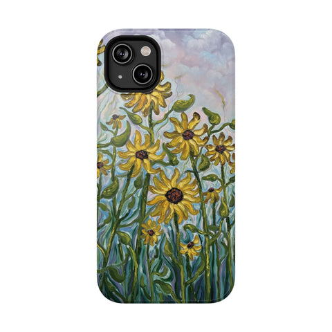 Floral Impact-Resistant Phone Case | Sunflower Design