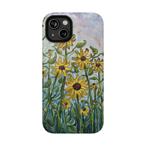 Floral Impact-Resistant Phone Case | Sunflower Design