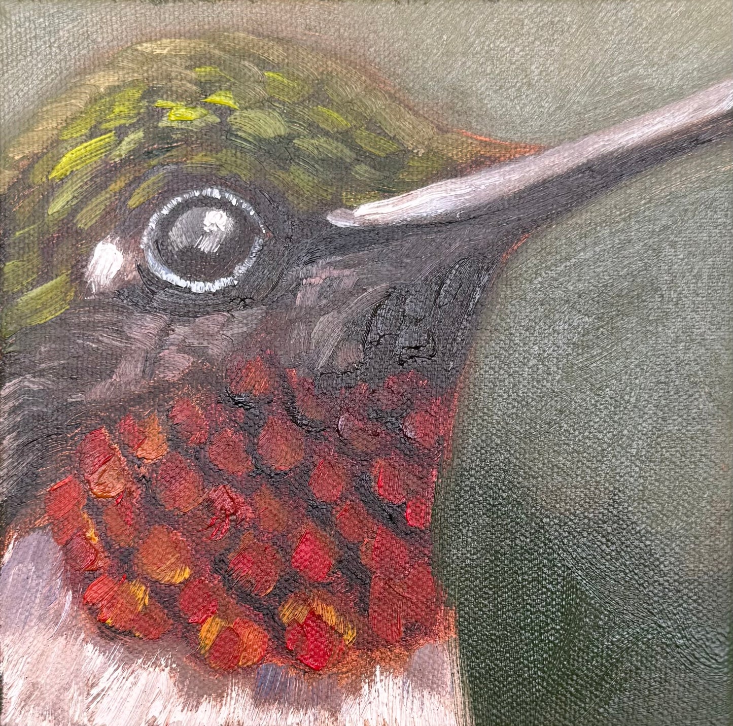 Miniature Ruby Throated Hummingbird