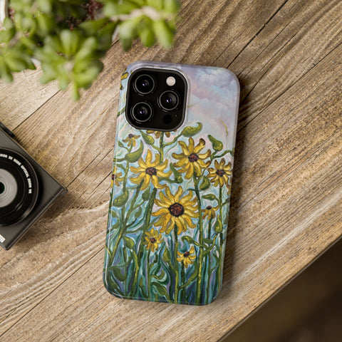 Floral Impact-Resistant Phone Case | Sunflower Design