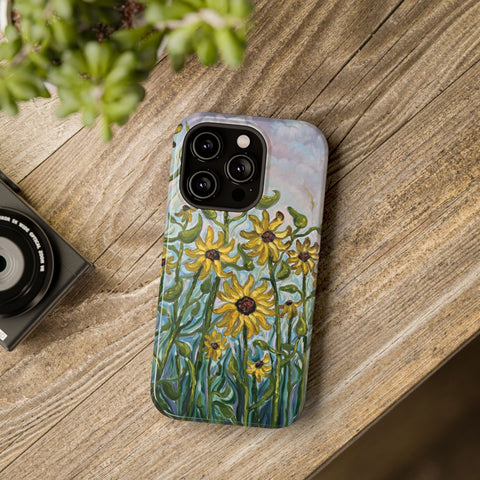 Floral Impact-Resistant Phone Case | Sunflower Design