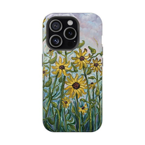 Floral Impact-Resistant Phone Case | Sunflower Design