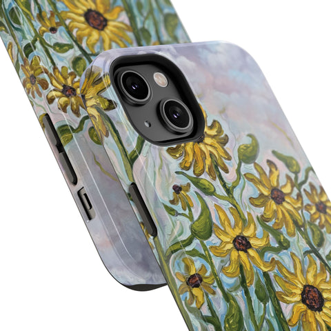 Floral Impact-Resistant Phone Case | Sunflower Design