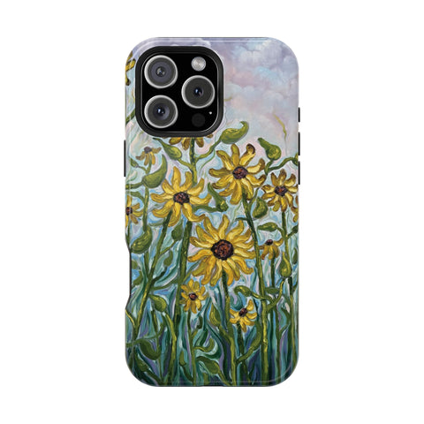 Floral Impact-Resistant Phone Case | Sunflower Design