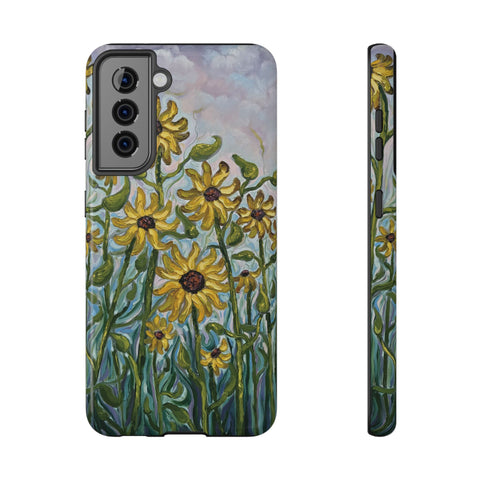 Floral Impact-Resistant Phone Case | Sunflower Design