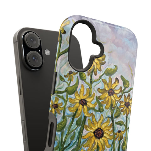 Floral Impact-Resistant Phone Case | Sunflower Design