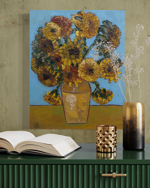 “Van Gogh Sunflowers Study”