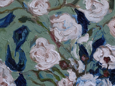 “Van Gogh White Roses Study”