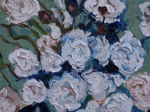“Van Gogh White Roses Study”