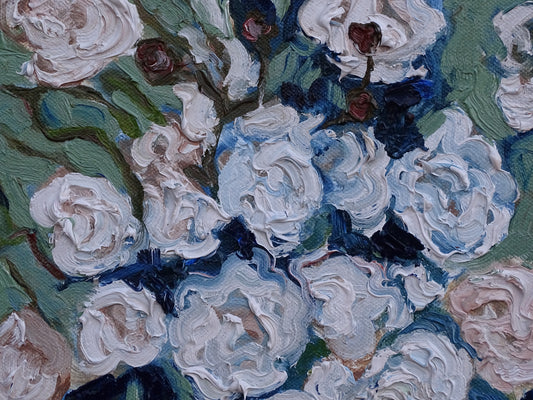 “Van Gogh White Roses Study”