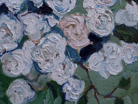 “Van Gogh White Roses Study”