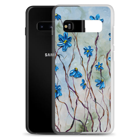 Blue Floral Samsung Case