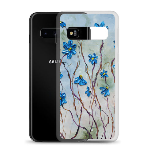 Blue Floral Samsung Case