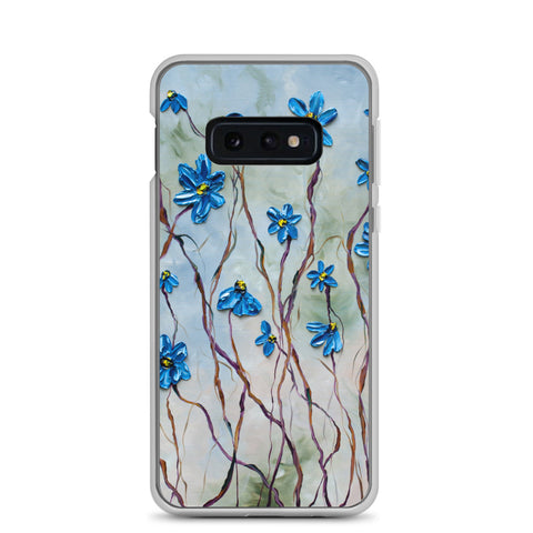 Blue Floral Samsung Case
