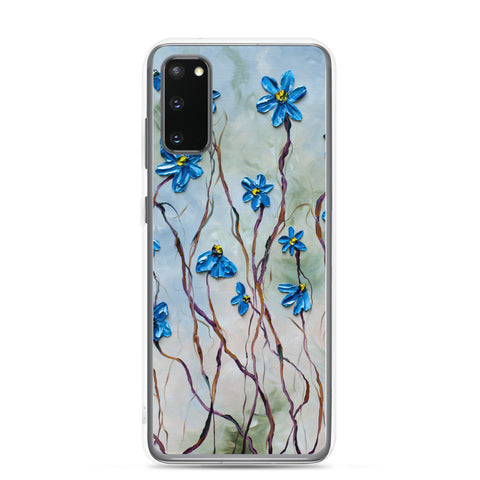 Blue Floral Samsung Case