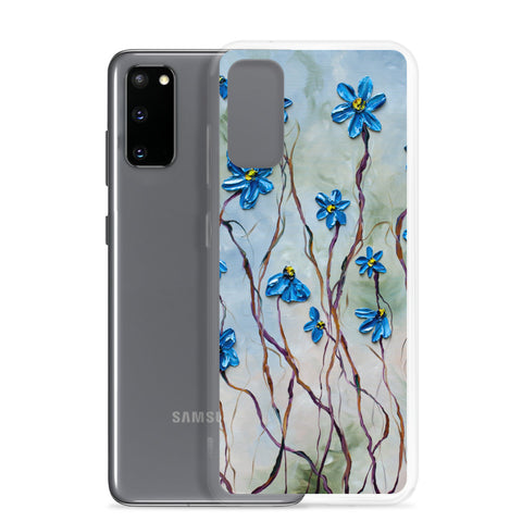 Blue Floral Samsung Case