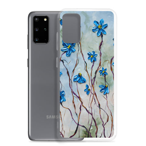 Blue Floral Samsung Case