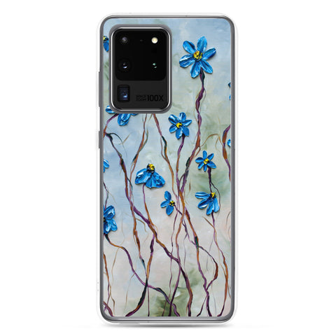 Blue Floral Samsung Case