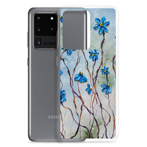 Blue Floral Samsung Case