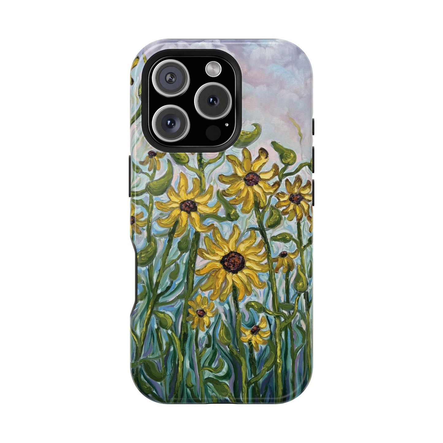 Floral Impact-Resistant Phone Case | Sunflower Design