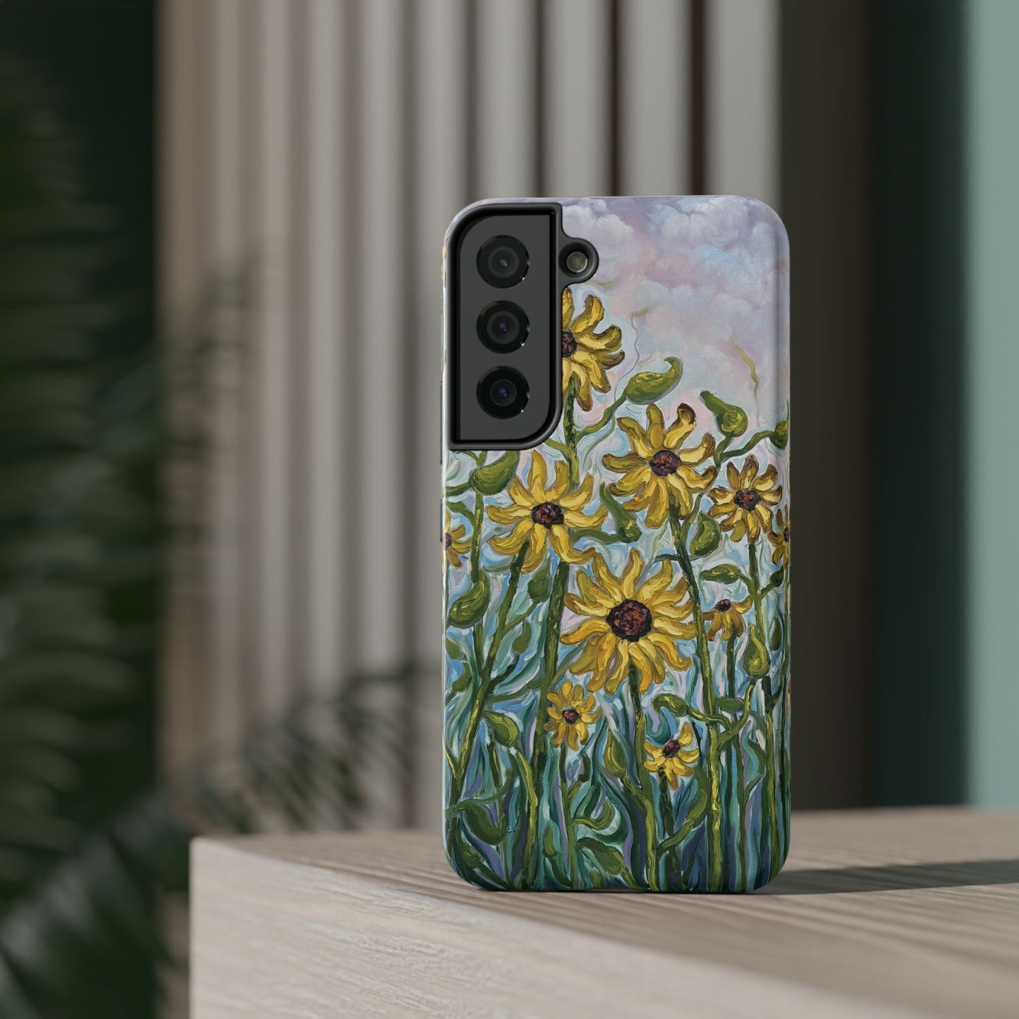Floral Impact-Resistant Phone Case | Sunflower Design
