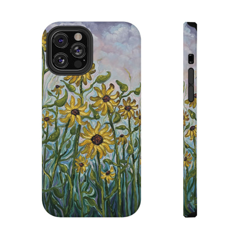 Floral Impact-Resistant Phone Case | Sunflower Design